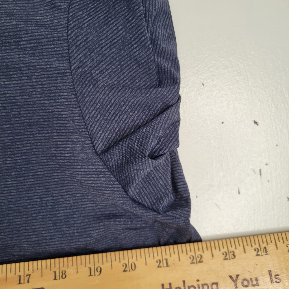 7 Diamonds Dawn Patrol Seamless Polo Men Large Navy Blue Stripe Performance Golf - Picture 9 of 13